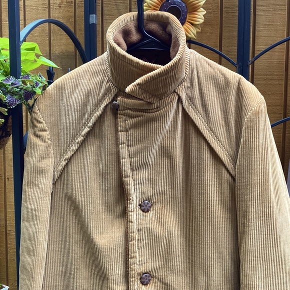 🎉HP🎉 Vintage Mens Tan Corduroy Removable Wool-lined Blazer - Picture 5 of 16